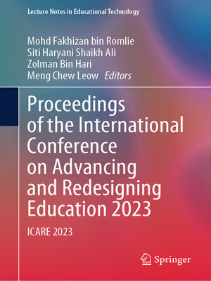 cover image of Proceedings of the International Conference on Advancing and Redesigning Education 2023